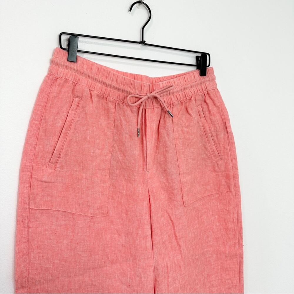 Athleta Retreat Linen Wide Leg Pant Sunset Glow size 8 Summer Beach - Picture 4 of 10